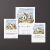 Het Kleine Kapel Bij Het Bruiloftszeestrand Menu (Personaliseer de collectie van deze zelfstandige maker.)
