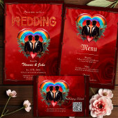 De magie van het moment: elegante gay silhouetten. bedankkaart