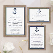 Nautical Anchor Wedding Photo Save the Date Aankondigingskaart