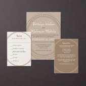 Taupe & Ivory Wedding Invitation Belly Band Uitnodigingen Wikkel (Personaliseer de collectie van deze zelfstandige maker.)