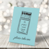 De perfecte match Doodle Matchbook bruiloft gunst Cadeaulabel