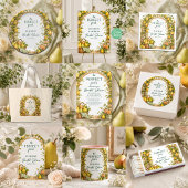 Perfect Pear Groen Gingham Bruiloftsfeest Papieren Bordje