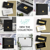 Zwart Grijs Lederen Luxe Gouden RONDE Logo Muismat