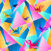 Origami Kaleidoscope Bagagelabel