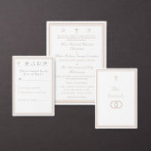 The Refined Catholic Wedding Ronde Sticker (Personaliseer de collectie van deze zelfstandige maker.)