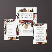 Rijkheid van het Lentkleurige Floral Wedding Kaart (Personaliseer de collectie van deze zelfstandige maker.)