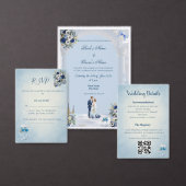 Something Blue Wedding Favor Sticker (Personaliseer de collectie van deze zelfstandige maker.)