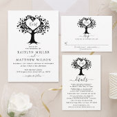 Rustic Heart Tree Weddenfoto slaat de datum op Save The Date
