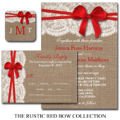 Programma's van het Rustic Red Bow Wedding Collect