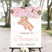 Teddy Bear Baby shower We kunnen nauwelijks wachte Informatiekaartje