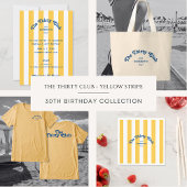 The Thirty Club Beach Stripe 30th Birthday Round Papieren Bordje