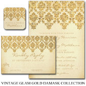 Het Glam Gold Damask Wedding Collectie Menu