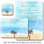 Het Waterverf Beach Wedding Collectie Programmakaart