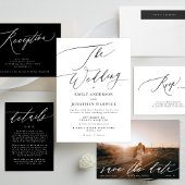 Zwart Wit Formal 5 x 7 Wedding OPEN Bar Sign