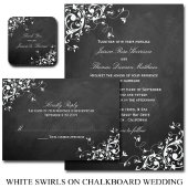 Witte zwepen op het Chalkboard Weddenschap Napkins Servetten