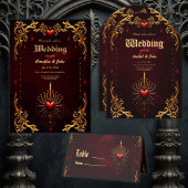 De prachtige kunst van de gotische elegantie. bedankdoosjes