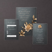 Online RSVP QR Code theatrale ornamentale bruiloft Visitekaartje (Personaliseer de collectie van deze zelfstandige maker.)