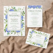 Blauwe Hortensia Huwelijk Servet (Personaliseer de collectie van deze zelfstandige maker.)