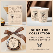 Dertig flirterige en bloeiende cocktail 30e verjaa bedankdoosjes