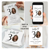 Custom Photo 30th Birthday Party Plates Papieren Bordje