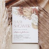 Boho Orchids en Gedroogd Palm Leaves Baby shower Kaart