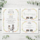 Whimsical Forest Raccoons Rustieke Gift Labels / K Visitekaartjes (Personaliseer de collectie van deze zelfstandige maker.)