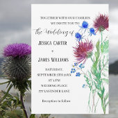 Thistle Elegant Schots Paarse Bloemen Foto Save The Date
