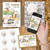 Bedankt voor het komen Koe Moo Moo Boerderij Theme Bedankzakje