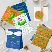 Schattigee groene erwten kleurrijke genderneutrale inpakpapier vel