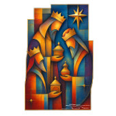 Geometric Magi - Three Wise Men Christmas Star Art T-shirt