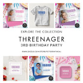 Moeder van een Threenager Retro Lettering Pink T-shirt