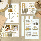 Stropdas Het Knot Wedding Bedankt Gold ID678 Ronde Sticker
