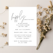 Modern Script Eenvoudige Hart Wedding Dank u Groot Cadeauzakje