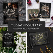 Black Til Death Do us Part Bruiloft All In One Uitnodiging