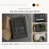 Til Death Halloween Skeleton Oranje Black Weddensc Kaart