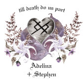 Boho Roest Gotische Viking Symbolen Wildflower Bru All In One Uitnodiging