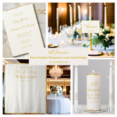 Vet Elegance Gold Edge Ecru Bruiloft Reactie RSVP Kaartje