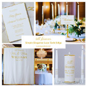 Elegant Simple Luxe Gold Edge Wedding Uitnodiging