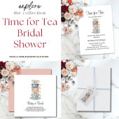 Time for Tea Bridal Shower Water Bottle Labels Waterfles Etiket