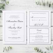 Klassieke zwart-wit bruiloft uitnodiging (Personaliseer de collectie van deze zelfstandige maker.)