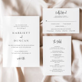 Tijdloze zwart-wit elegante koppels Douche Kaart