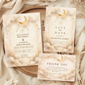 Timeless Celestial Romance Wedding Kaart
