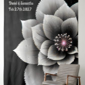 Tijdloze Elegantie: Black & Silver Blossom Wedding Bedankdoosjes