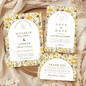 Timeless Floral Arch Wedding Save The Date