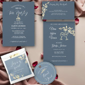 Tijdloos bloemensymfonie theefeest kaart