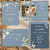 Timless Flower Weddenschap in één keer All In One Uitnodiging