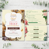 Tijdloze Bloem Bruiloft RSVP Kaart (Personaliseer de collectie van deze zelfstandige maker.)