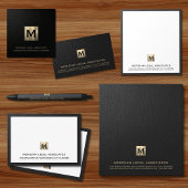 Klassiek luxe monogram visitekaartje