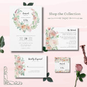 Tijdloze Romance Floral krans bruiloft Menu