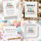 Tiny Human Shindig Schattige Paar Baby shower Papieren Bekers
